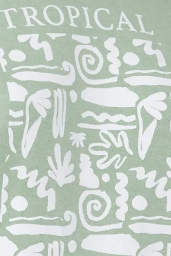 'Tropical' Abstract Print Hoodie