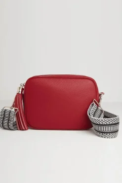'Verona' Crossbody Tassel Bag With Aztec Strap