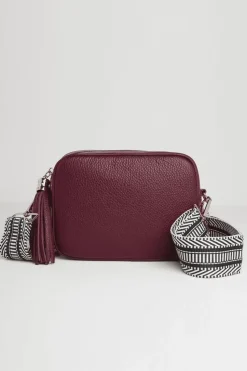 'Verona' Crossbody Tassel Bag With Aztec Strap