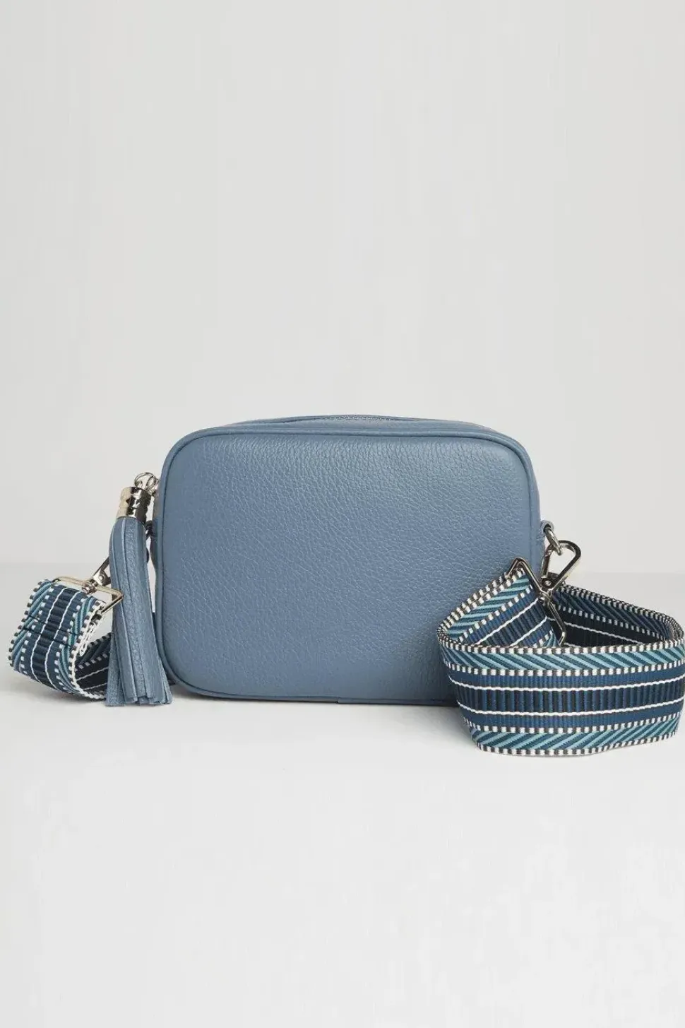 'Verona' Crossbody Tassel Bag with Aztec Strap