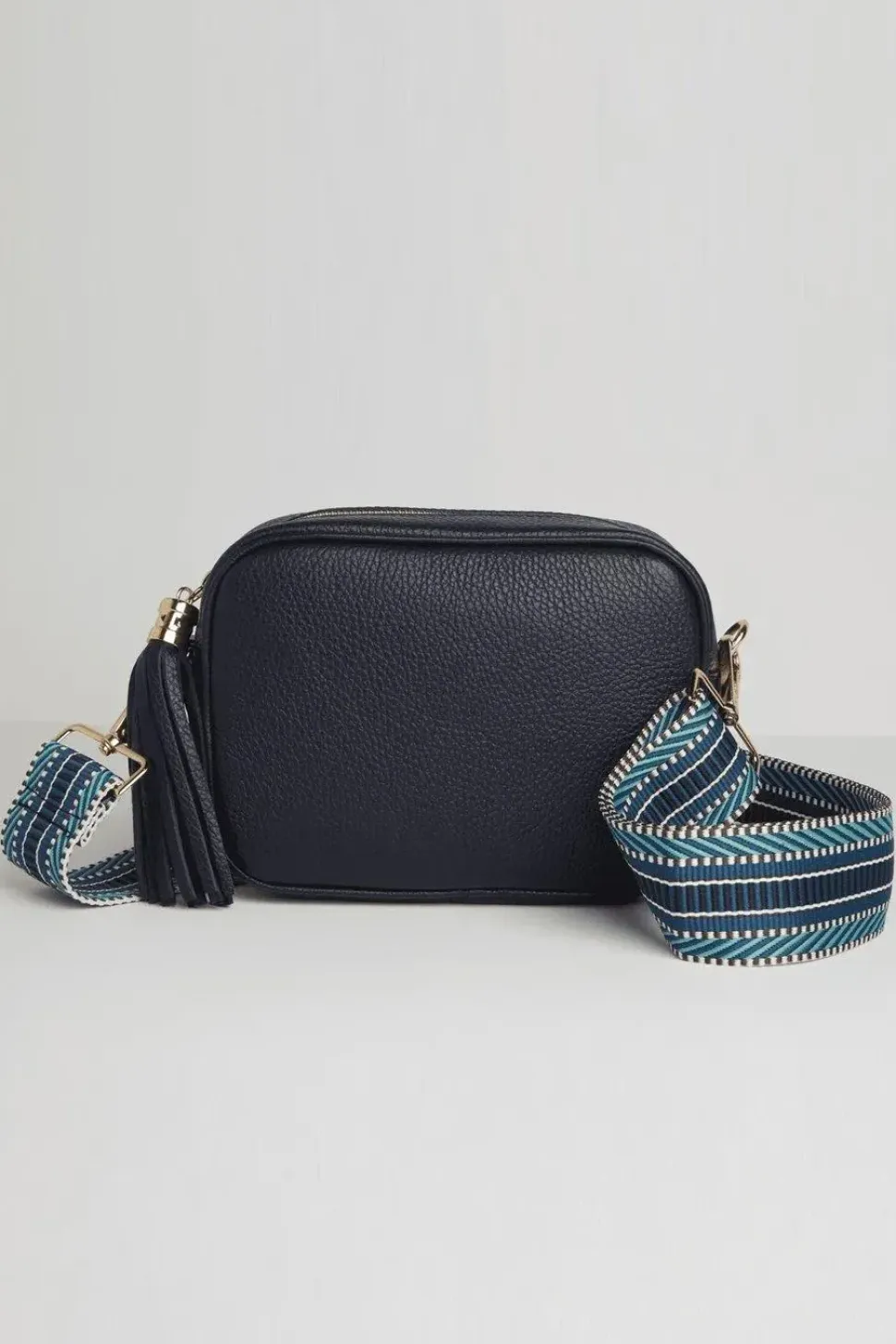 'Verona' Crossbody Tassel Bag with Aztec Strap
