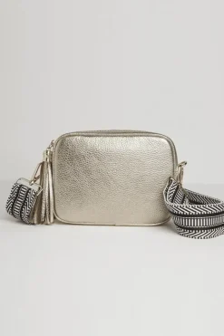 'Verona' Crossbody Tassel Bag With Aztec Strap