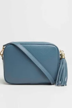 'Verona' Crossbody Tassel Bag with Dark Leopard Strap