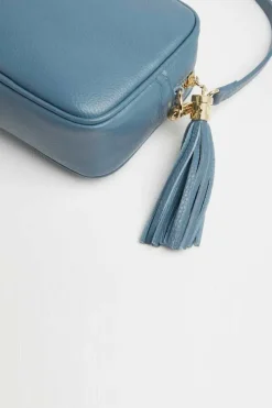 'Verona' Crossbody Tassel Bag with Dark Leopard Strap