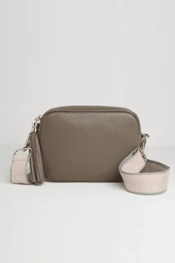 'Verona' Crossbody Tassel Bag With Pastel Strap