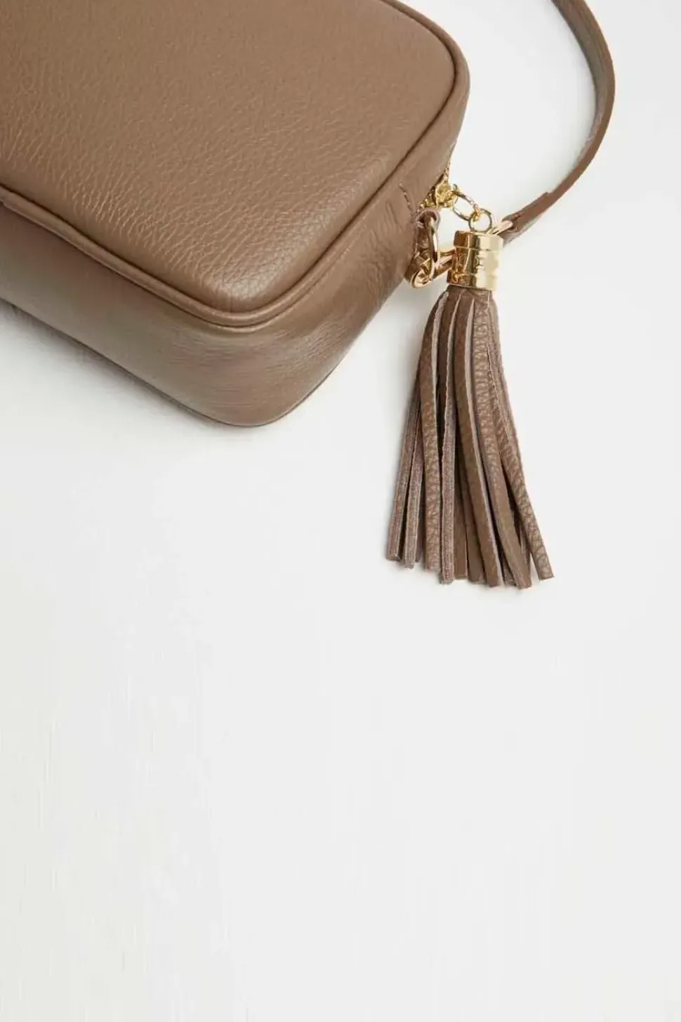 'Verona' Crossbody Tassel Bag With Pastel Strap