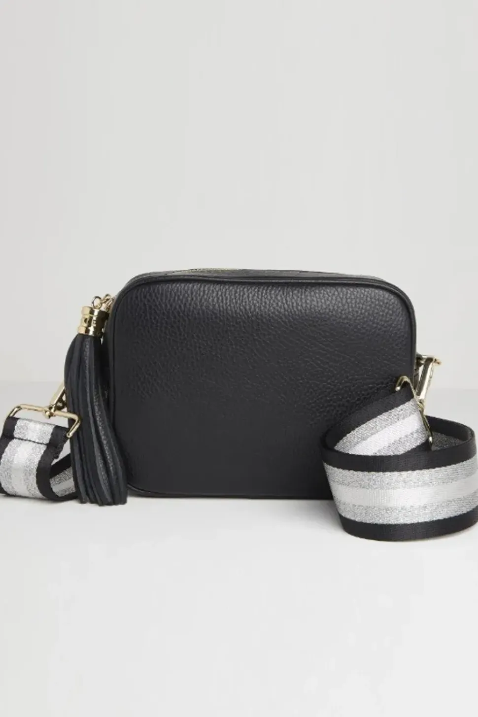 'Verona' Crossbody Tassel Bag with Sparkle Strap