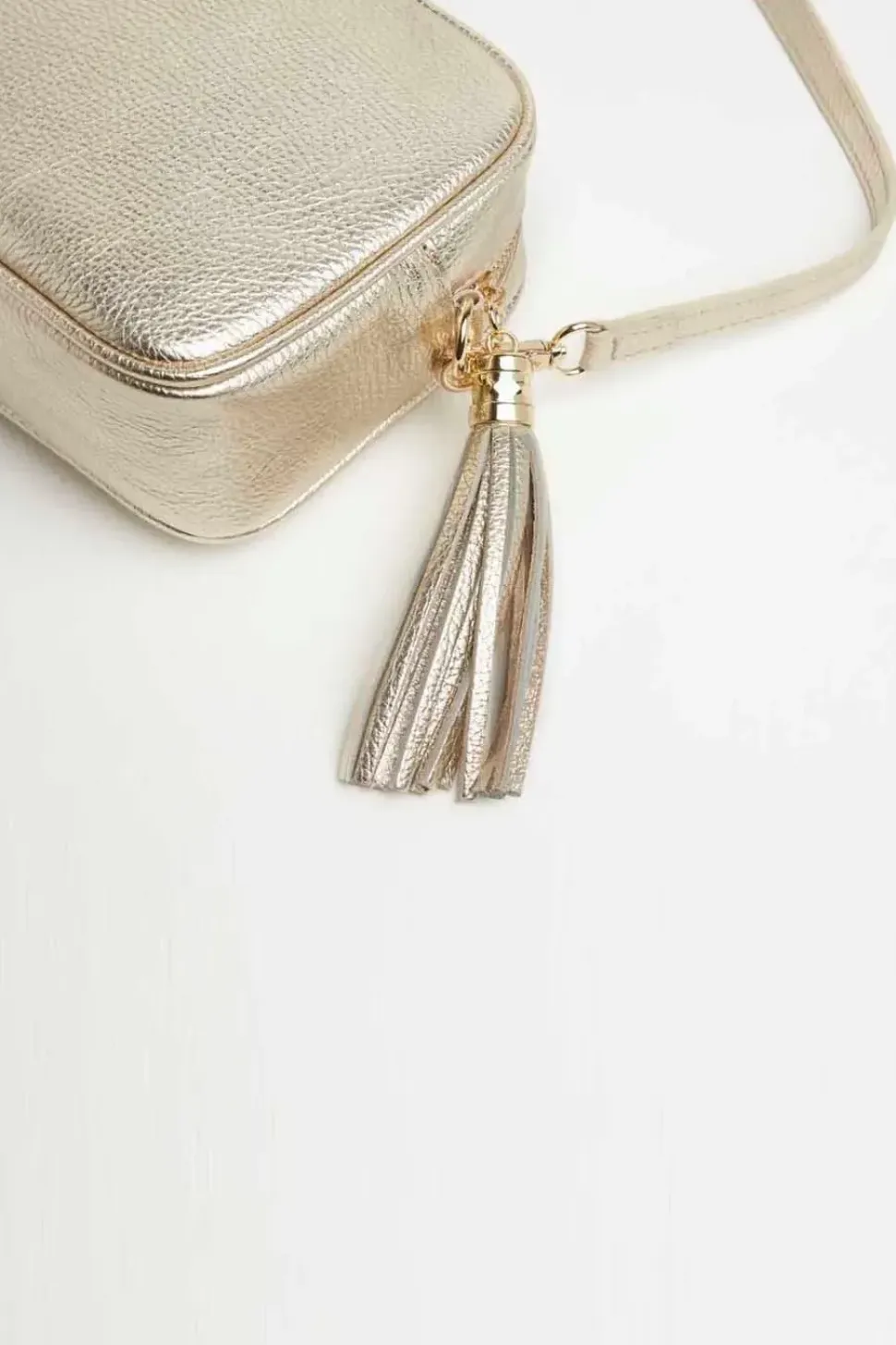 'Verona' Crossbody Tassel Bag with Sparkle Strap
