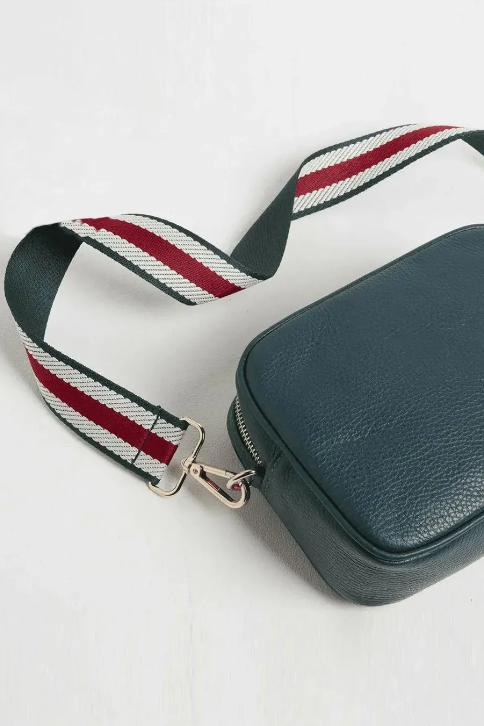 'Verona' Crossbody Tassel Bag with Stripe Strap