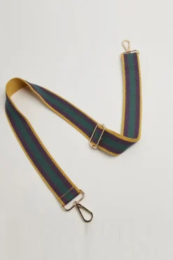 'Verona' Crossbody Tassel Bag with Stripe Strap