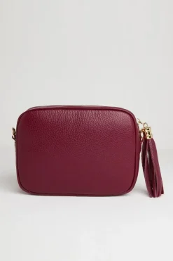 'Verona' Crossbody Tassel Bag With Stripe Strap