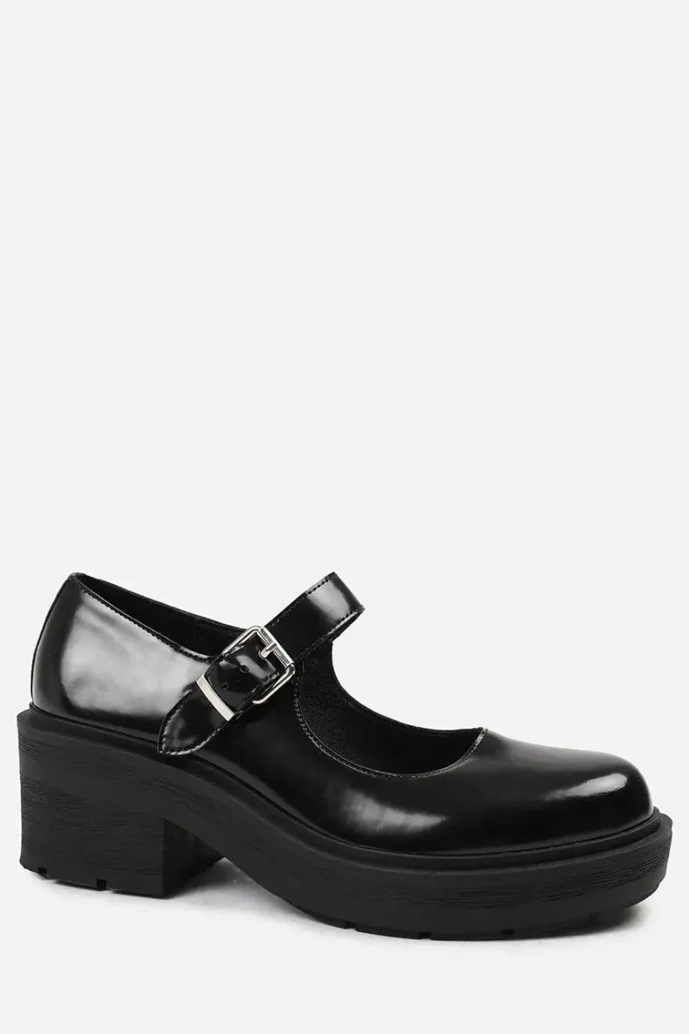 'Washington' Chunky Sole Shoes With Single Buckle Strap