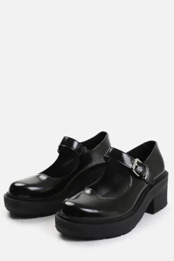 'Washington' Chunky Sole Shoes With Single Buckle Strap