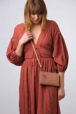 'Winnie' Leather Cross Body Phone Clutch Bag