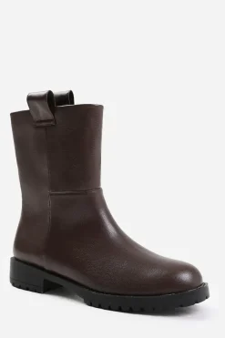 'Winter' Wide Fit Mid Calf Boot With Stitching Detail