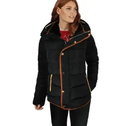 'Wrenly' Quilted Hooded Winter Coat With Full Sleeves