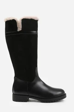 'Wynter' Wide Calf Knee High Boots With Fur Trim And Lining