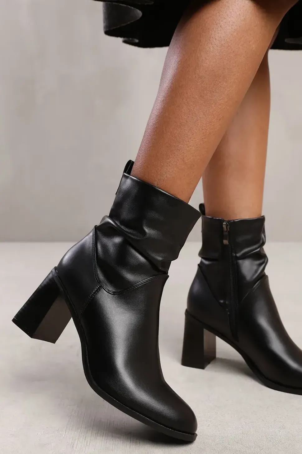 'Zayla' Slouch Ankle Boot With Side Zip
