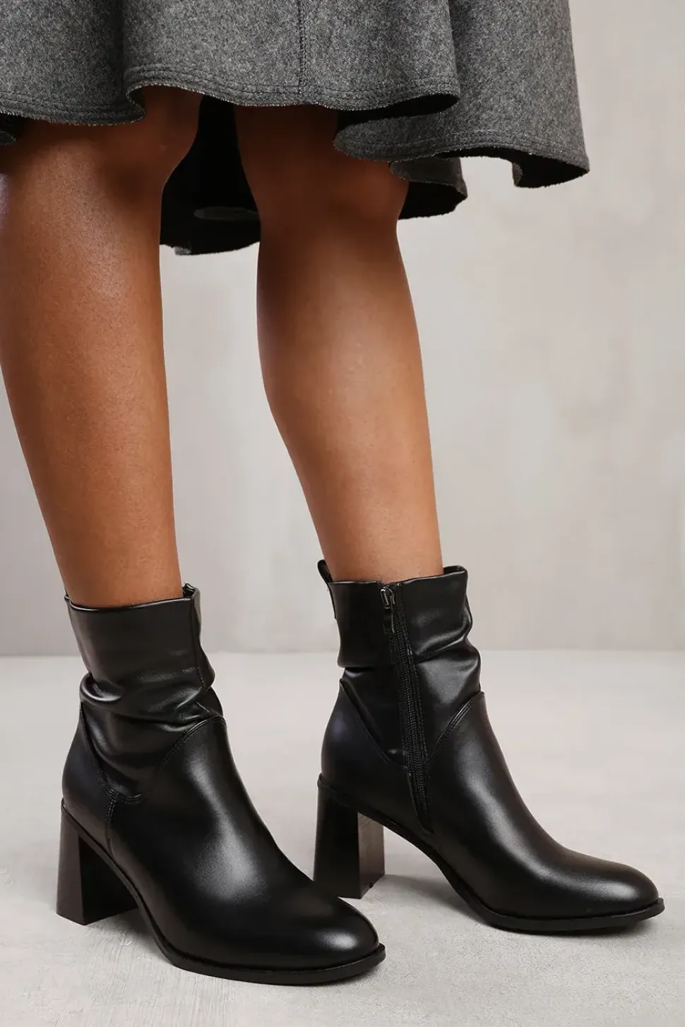 'Zayla' Slouch Ankle Boot With Side Zip