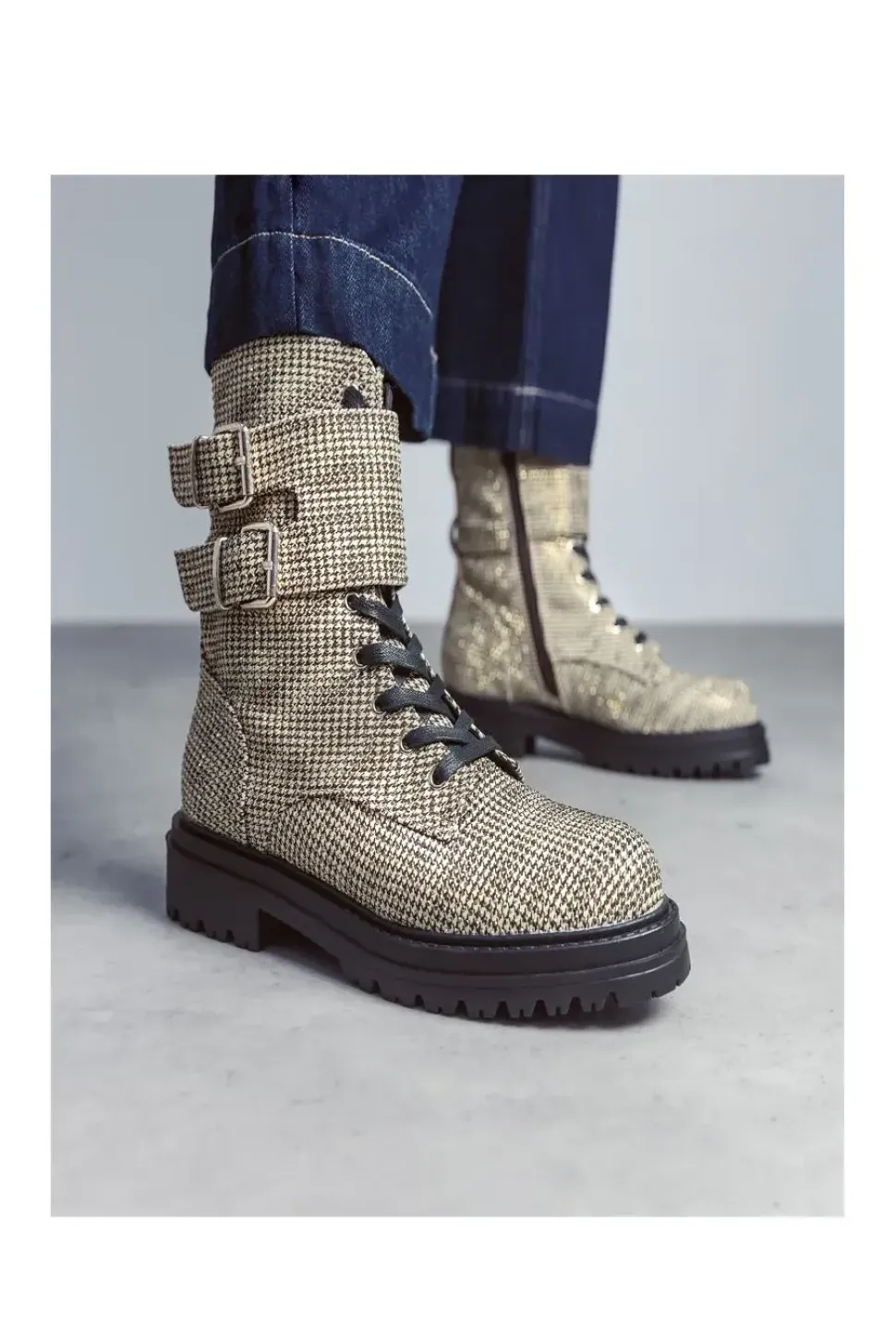 'Zori' Textile Ankle Boots