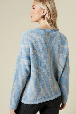 Zebra Crew Neck Jumper