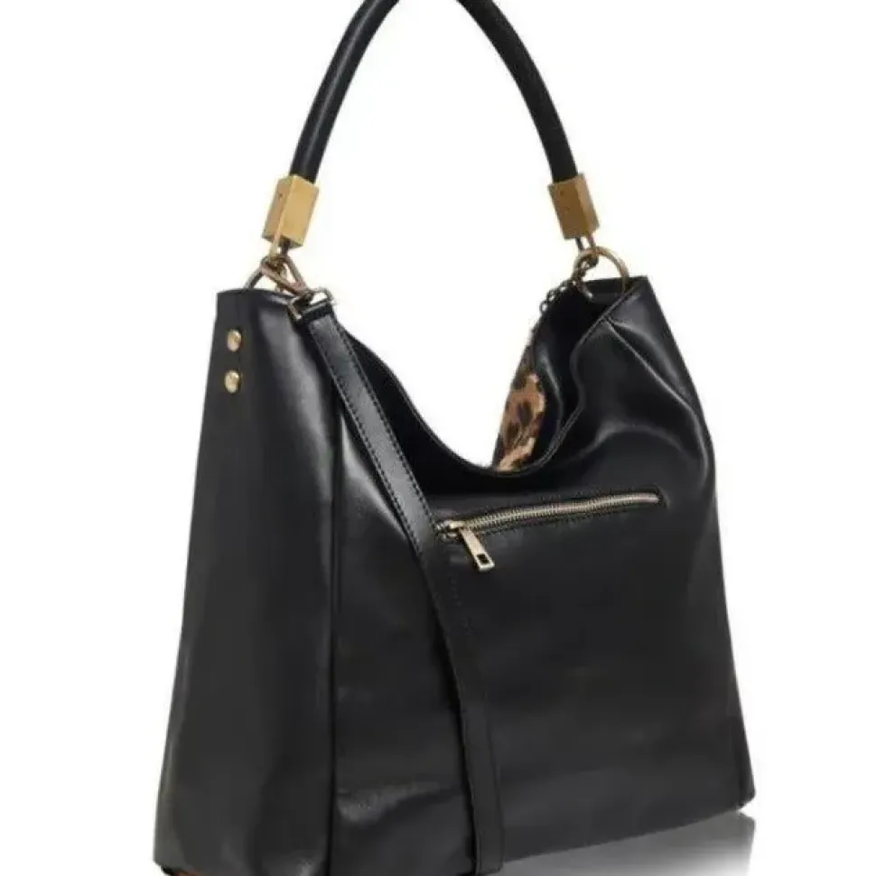 Zebra Print Calf Hair And Leather Grab Bag | BBRLL