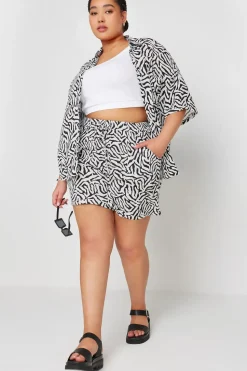 Zebra Print Crinkle Shorts