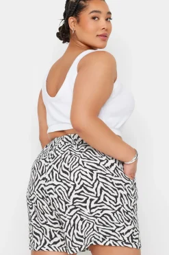 Zebra Print Crinkle Shorts