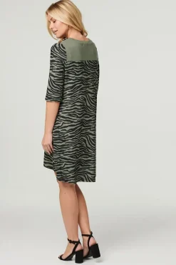 Zebra Print Short Skater Dress
