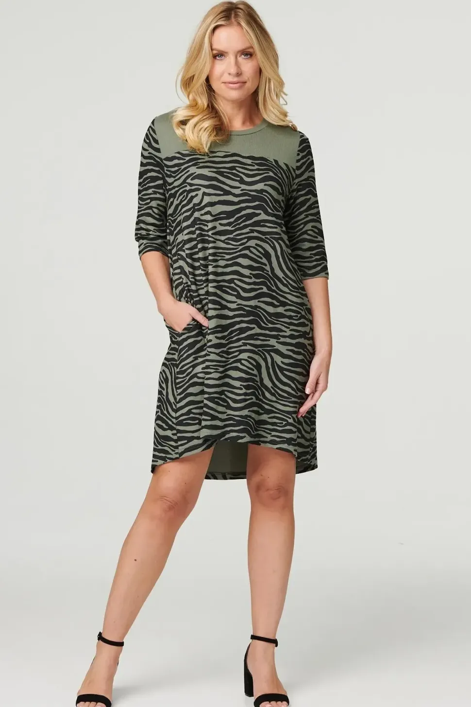 Zebra Print Short Skater Dress