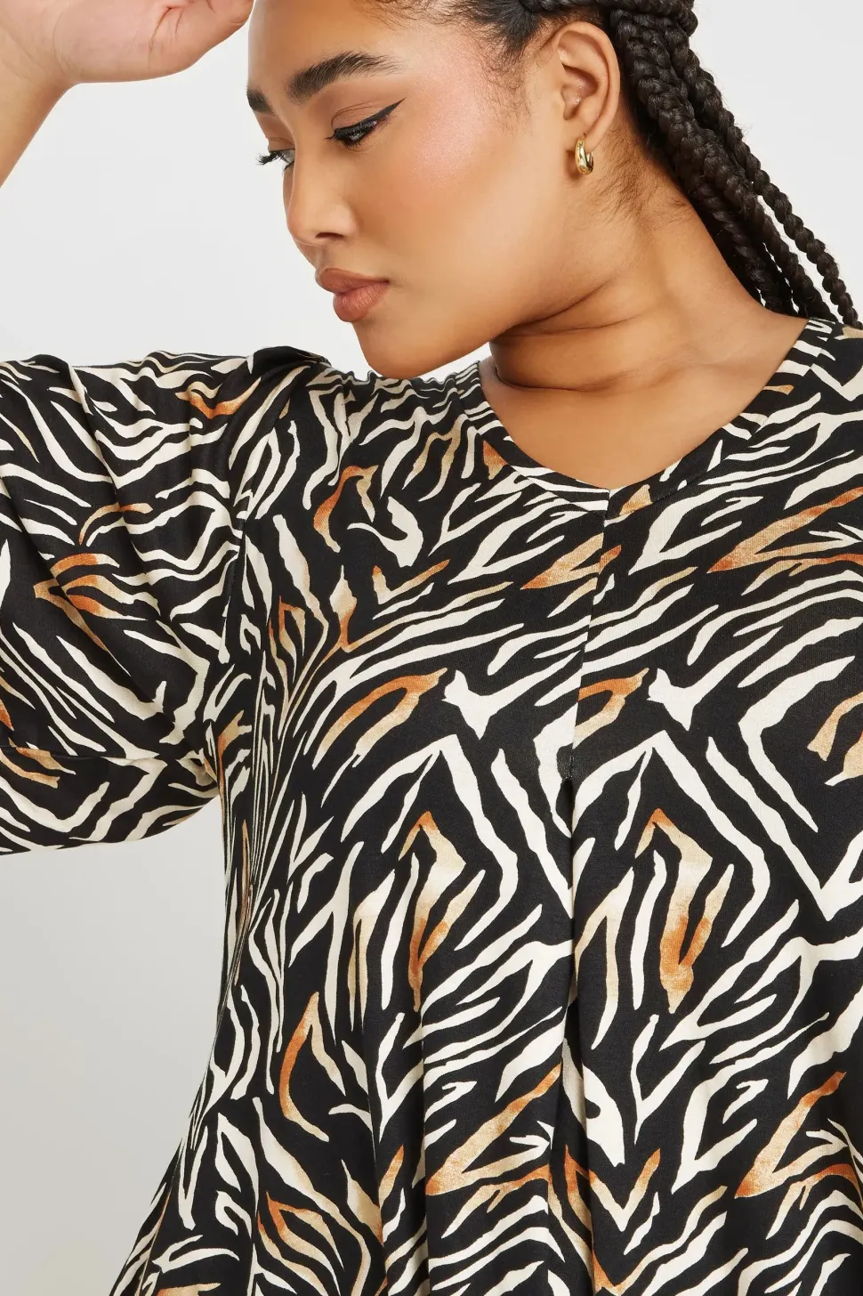 Zebra Print Swing Top