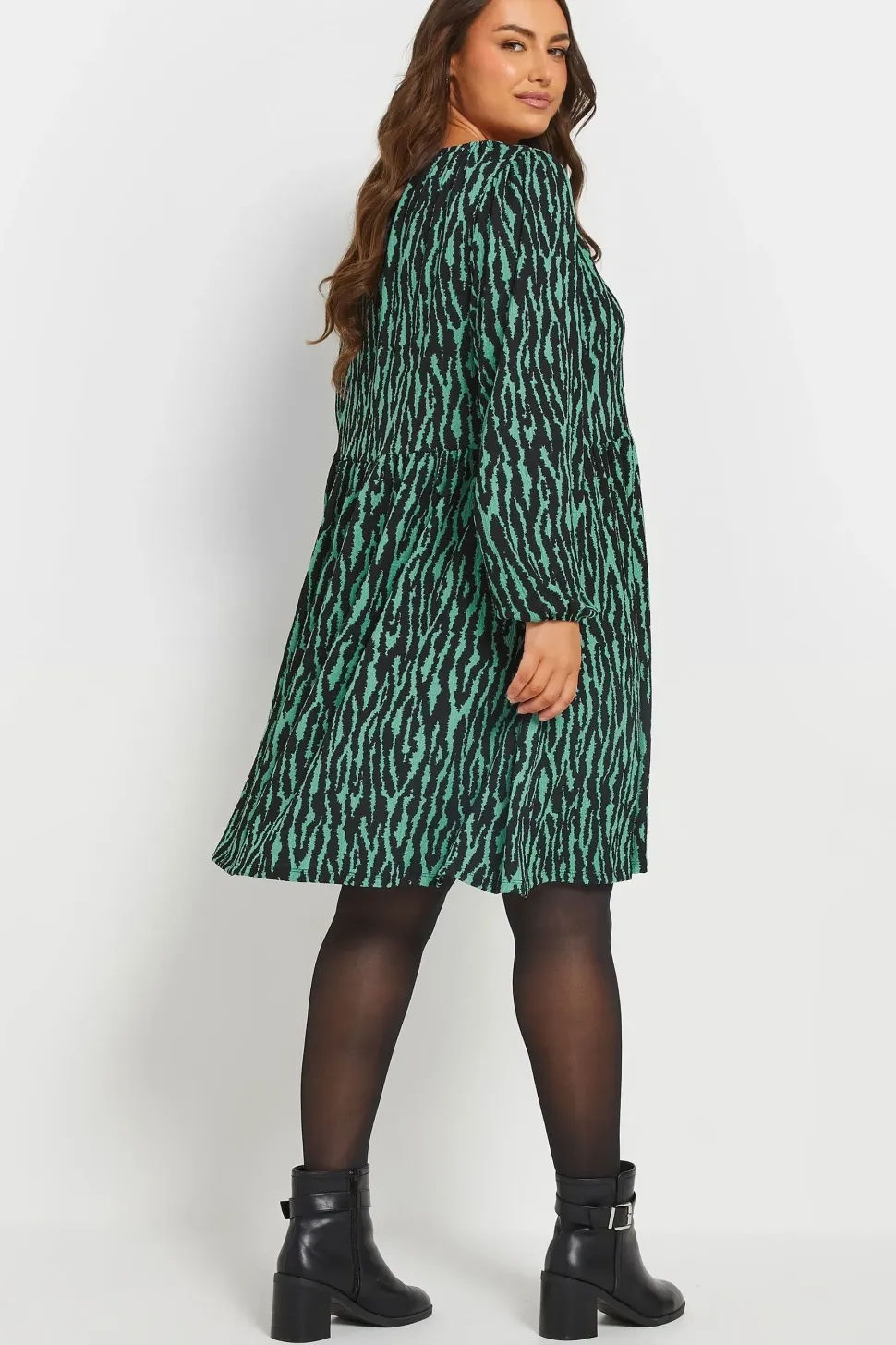 Zebra Textured Mini Dress