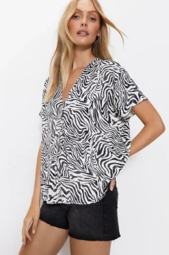 Zebra V Neck Tunic