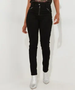 Zip Detail Skinny Jeans