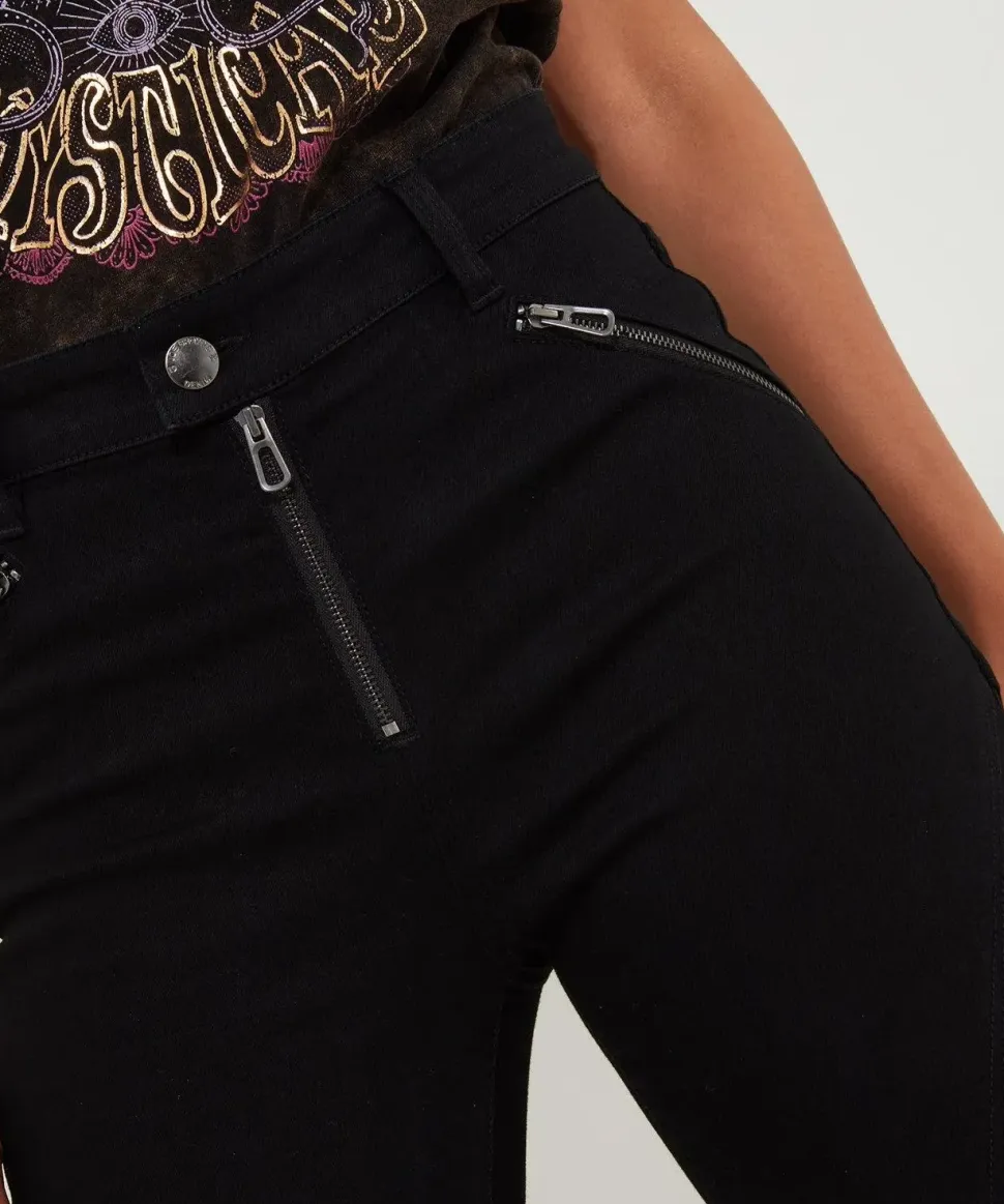 Zip Detail Skinny Jeans