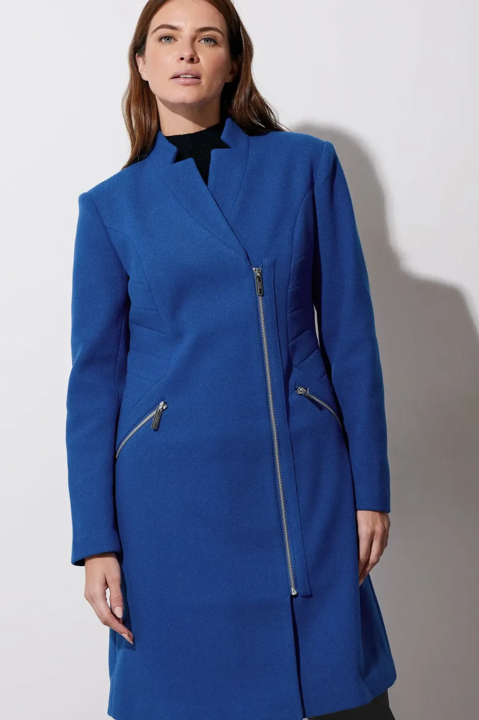 Zip Detail Tailored Coat