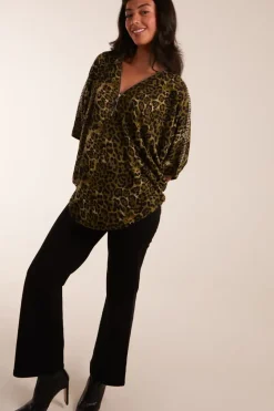 Zip Front Diamante Tunic Top