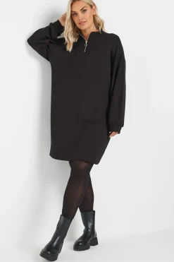 Zip Neck Jumper Dress