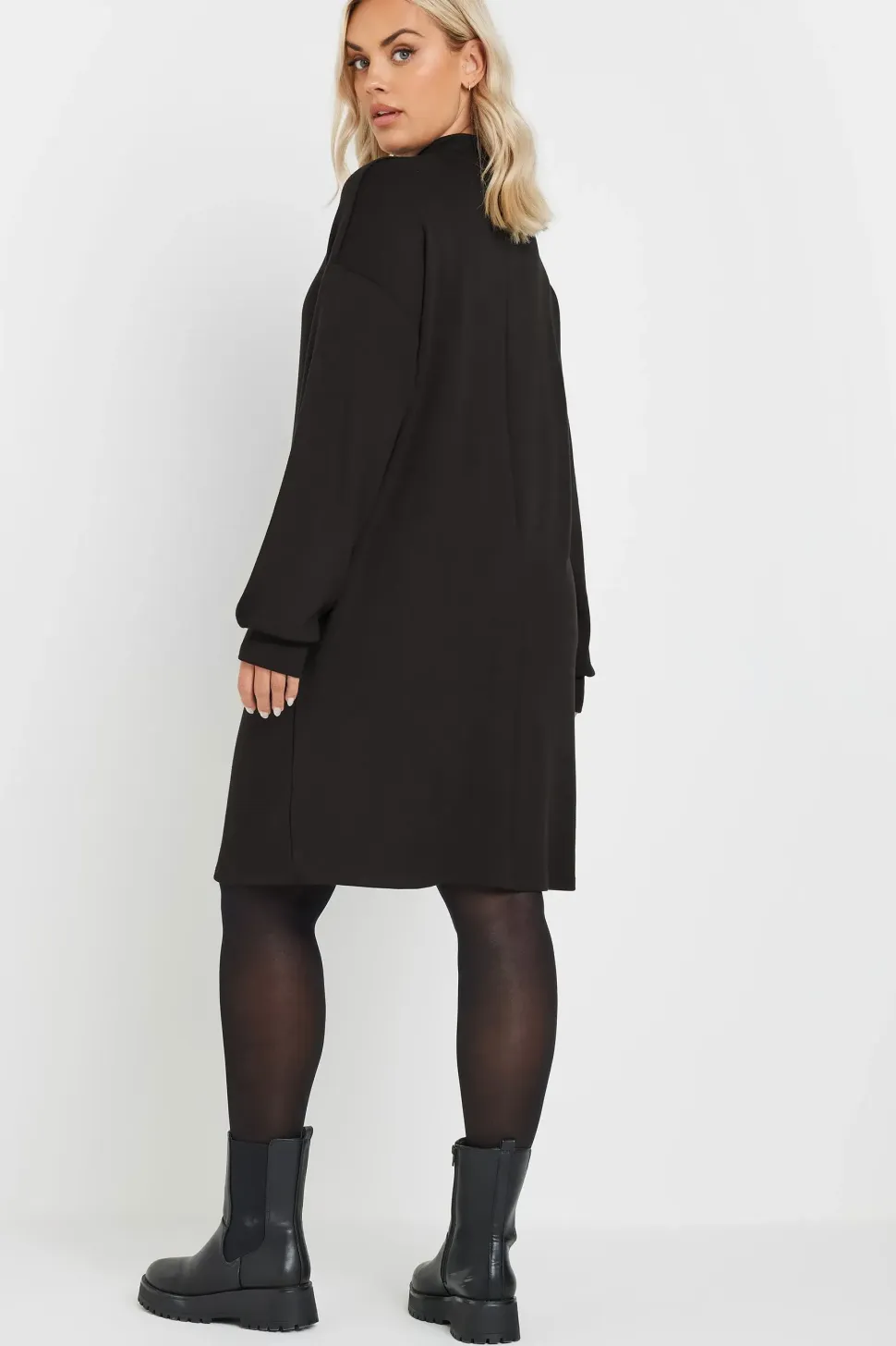 Zip Neck Jumper Dress