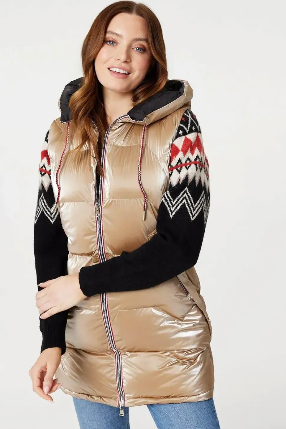 Zip Pocket Hooded Puffer Vest