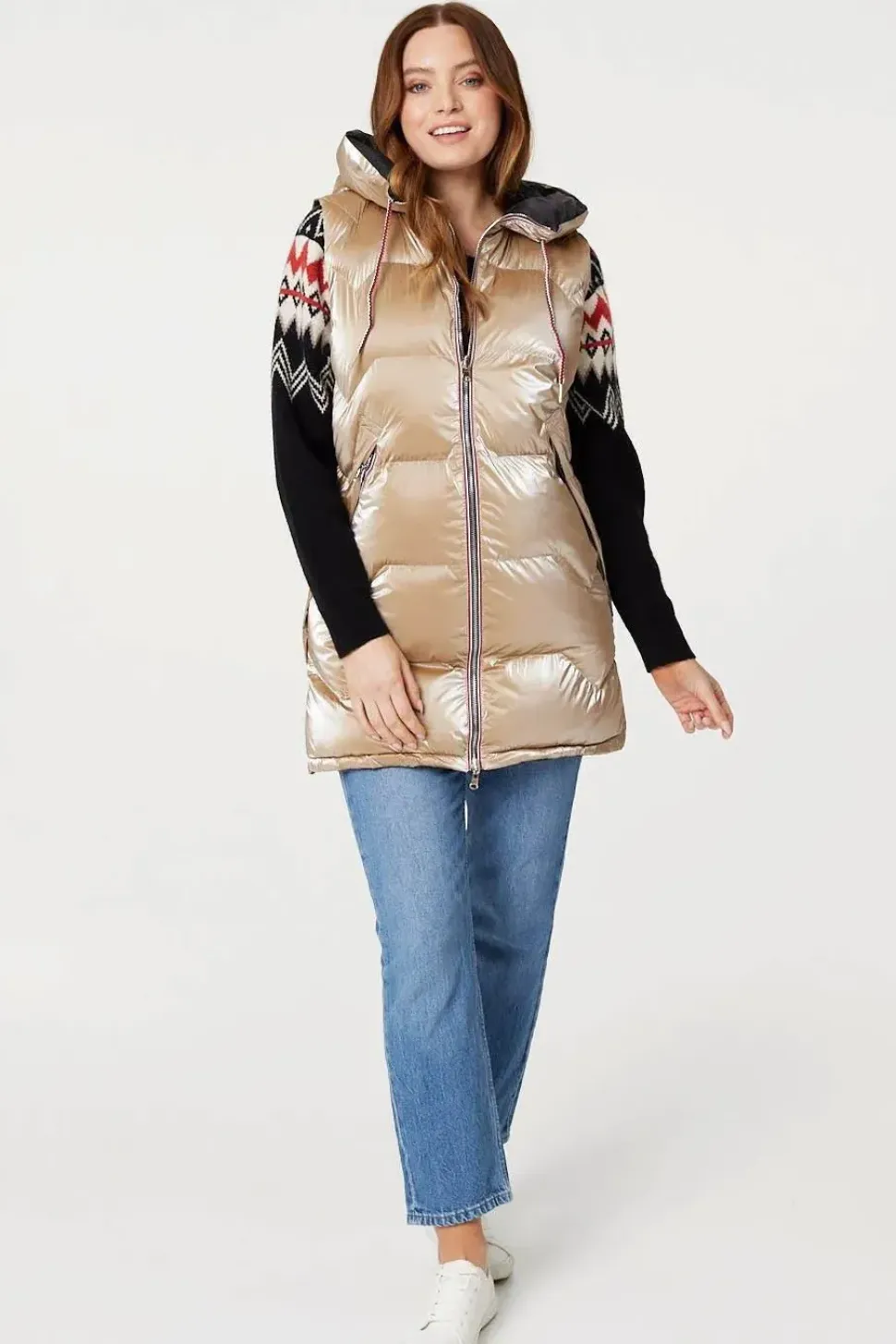 Zip Pocket Hooded Puffer Vest