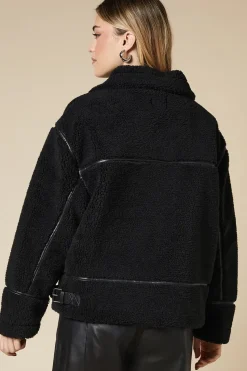 Zip Through Borg Jacket