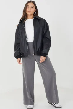 Zip Through PU Jacket