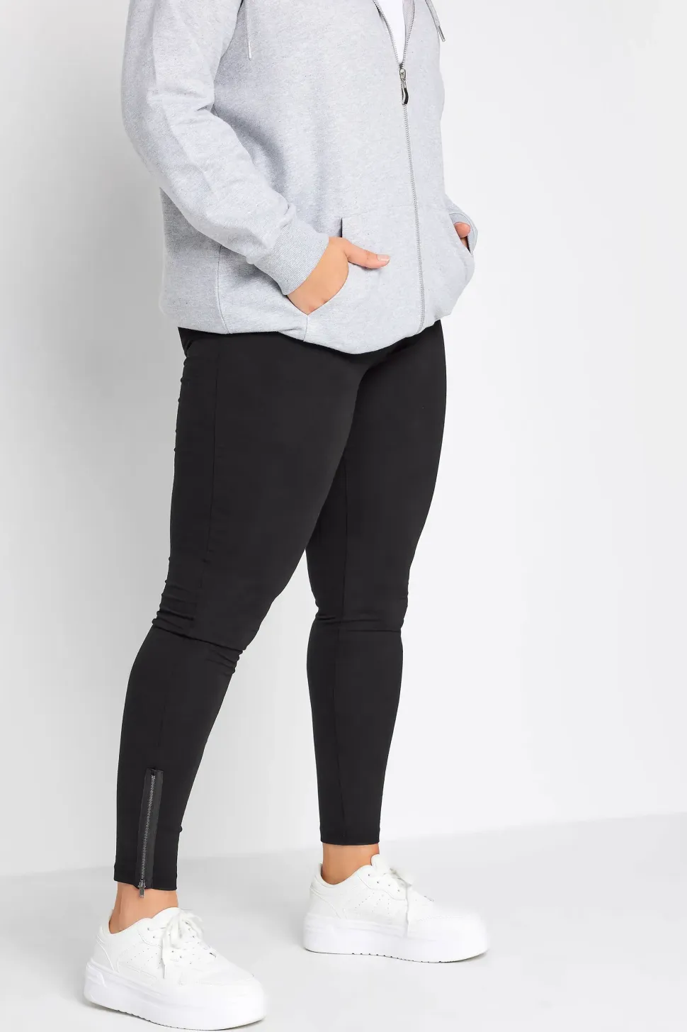 Zip Waist Leggings